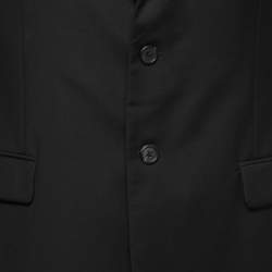 Prada Black Wool Single-Breasted Blazer L