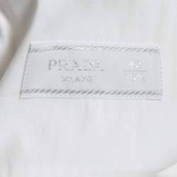 Prada White Stretch Cotton Button Front Shirt L