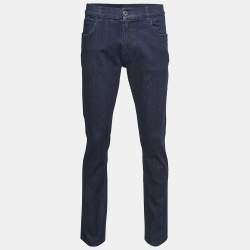 Prada Dark Blue Denim Tapered Jeans L Waist 34"