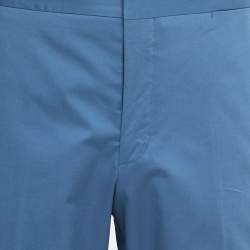 Prada Light Blue Stretch Cotton Trousers XL 