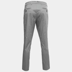 Prada Grey Stretch Cotton Trousers L