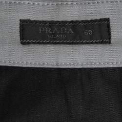 Prada Grey Stretch Cotton Trousers L