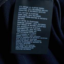 Prada Navy Blue Cotton Knit Hooded Jacket XL