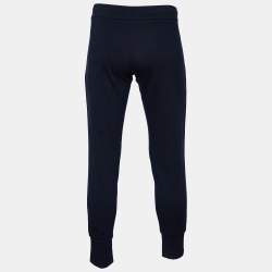 Pre Owned Prada Navy Blue Cotton Knit Pants L