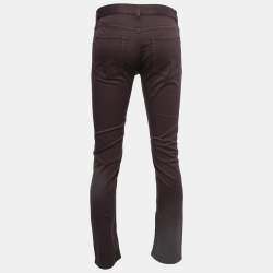 Prada Burgundy Denim Regular Fit Jeans S Waist 32"