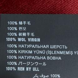 Pre Owned Prada Burgundy Wool Knit Mock Neck Short Sleeve Sweater S