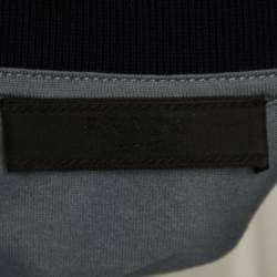 Prada Grey Cotton Contrast Collar Polo T-Shirt L