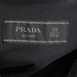 Prada Black Cotton Button Front Full Sleeve Shirt M