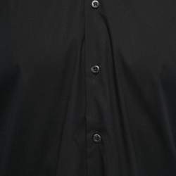 Prada Black Cotton Button Front Full Sleeve Shirt M