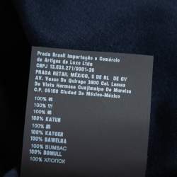 Pre Owned Prada Navy Blue Cotton Crewneck T-Shirt S