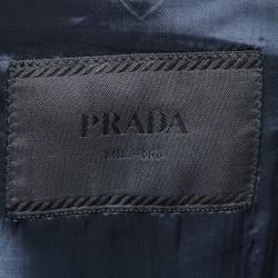 Prada Navy Blue Wool Single Breasted Blazer M