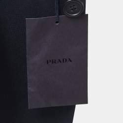 Prada Navy Blue Wool Single Breasted Blazer M