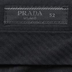 Prada Blue Wool Tailored Trousers XL