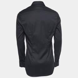 Prada Black Cotton Button Front Full Sleeve Shirt M