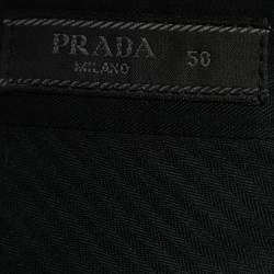 Prada Grey Wool Regular Fit Pants L