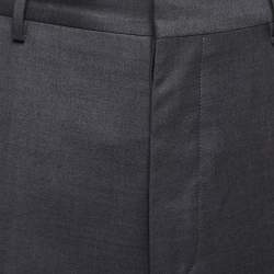Prada Grey Wool Regular Fit Pants L