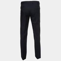 Prada Navy Blue Wool Tailored Trousers M 