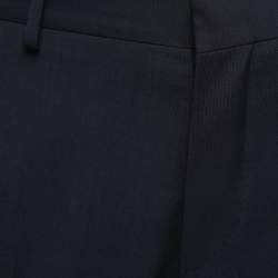 Prada Navy Blue Wool Tailored Trousers M 