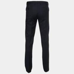 Prada Navy Blue Wool Tailored Trousers M