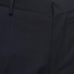 Prada Navy Blue Wool Tailored Trousers M