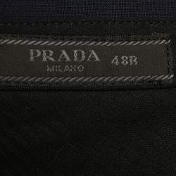 Prada Navy Blue Wool Tailored Trousers M