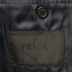 Prada Navy Blue Wool Single Breasted Blazer M