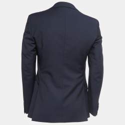 Prada Navy Blue Wool Single Breasted Blazer M