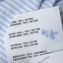 مملوكة مسبقًا Prada Blue Striped Cotton Button Down Full Sleeve Shirt L