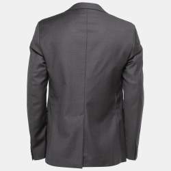 Prada Grey Wool Single Breasted Blazer L