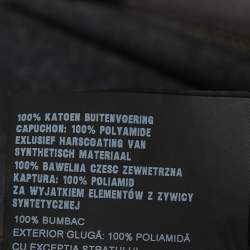 Pre Owned Prada Dark Grey Cotton Knit Zip Front Hooded Jacket M