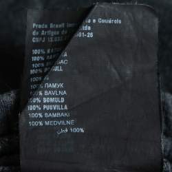 Pre Owned Prada Grey Cotton Knit Drawstring Joggers M