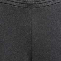 Pre Owned Prada Grey Cotton Knit Drawstring Joggers M