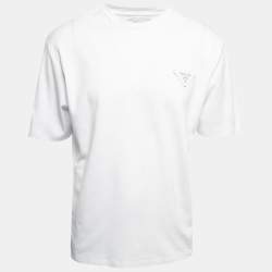 Prada - triangle-logo Crewneck Sweatshirt - Men - Cotton/Polyamide - 3XL - Black