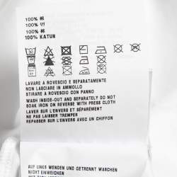 Prada White Cotton Triangle Logo Crewneck T-Shirt 2XL