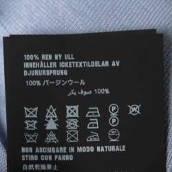 Prada Light Blue Wool Knit Polo T-Shirt 2XL