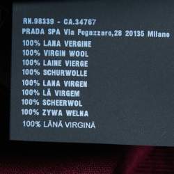 Prada Burgundy Wool Knit Polo T-Shirt 2XL