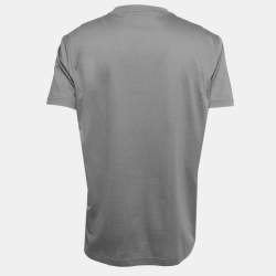 Pre Owned Prada Grey Cotton Crew Neck T-Shirt 3XL