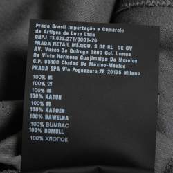Pre Owned Prada Grey Cotton Crew Neck T-Shirt 3XL