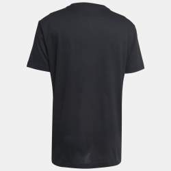 Prada Black Cotton Logo Pocket Detail Crew Neck Half Sleeve T-Shirt 3XL