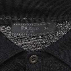 Prada Black Wool Polo T-Shirt XXL