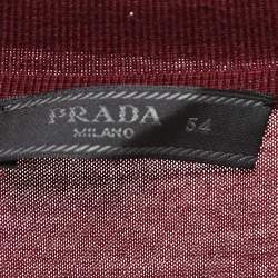 Pre Owned Prada Burgundy Wool Polo T-Shirt XXL