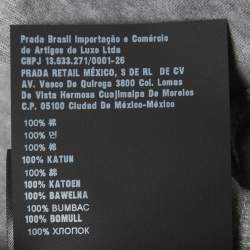 Pre Owned Prada Grey Cotton Jersey Crew Neck T-Shirt S