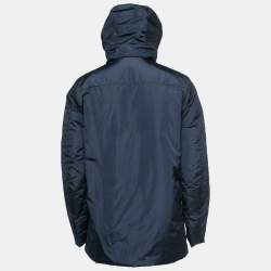 Pre Owned Prada Navy Blue Nylon Zip Front Jacket L