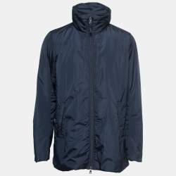 Pre Owned Prada Navy Blue Nylon Zip Front Jacket L