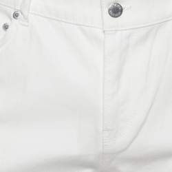 مملوكة مسبقًا Prada White Denim Contour Fit Jeans S