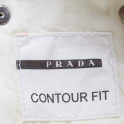 مملوكة مسبقًا Prada White Denim Contour Fit Jeans S