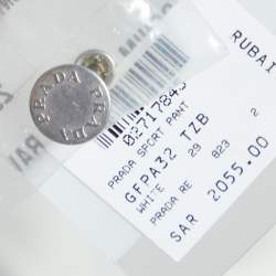 مملوكة مسبقًا Prada White Denim Contour Fit Jeans S