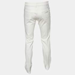 مملوكة مسبقًا Prada White Denim Contour Fit Jeans S