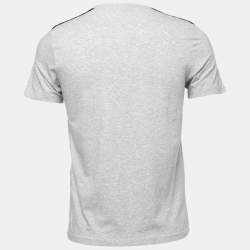 Prada Grey Cotton Knit Pocket Detail T-Shirt M