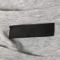 Prada Grey Cotton Knit Pocket Detail T-Shirt M